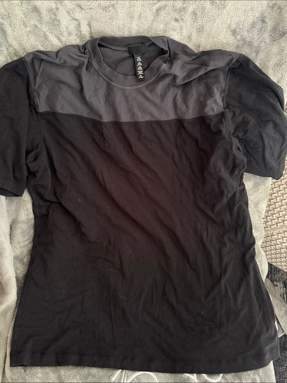 Skins Two-Tone Black & Charcoal Crewneck T-Shirt
